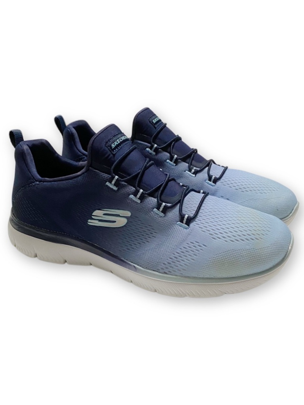 Skechers Womens 11 Summits Bright Charmer Ombre Blue Slip On Athletic Shoes
